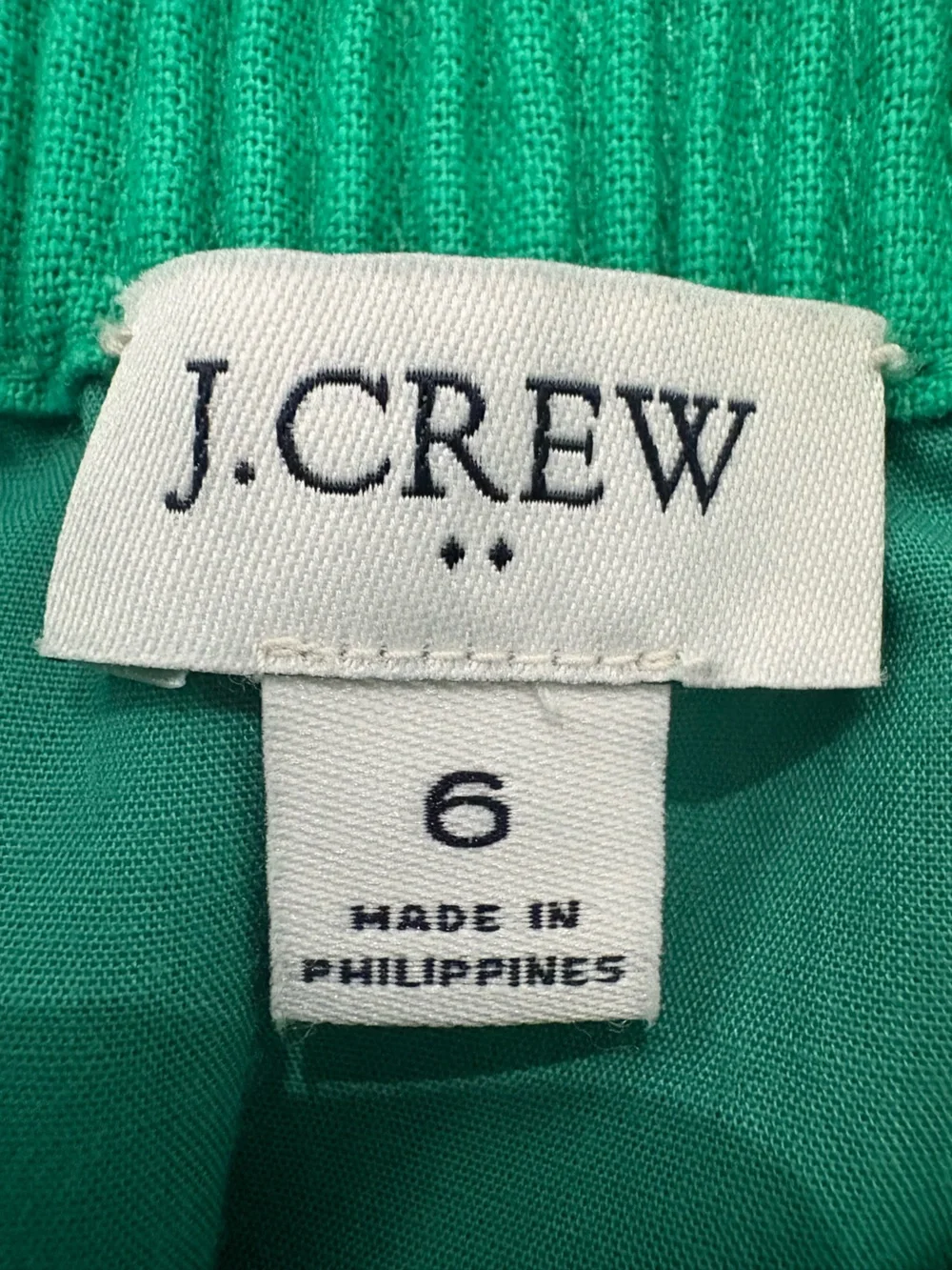 J.Crew Green Linen Blend Paperbag Waist Mini Skirt Size 6